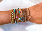 Gold Chain Bracelet ~ Curb
