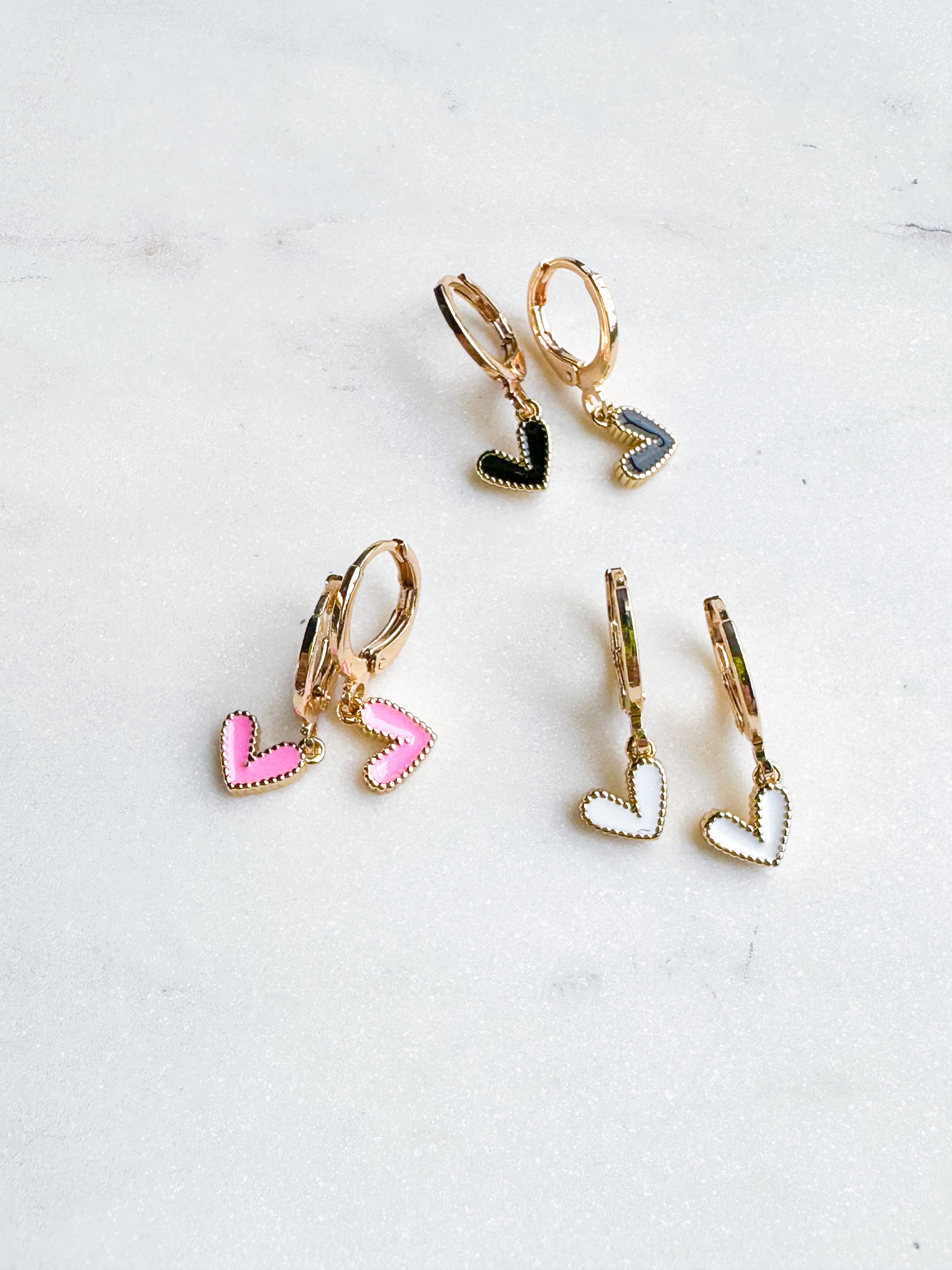 Mini Pink Heart Earrings