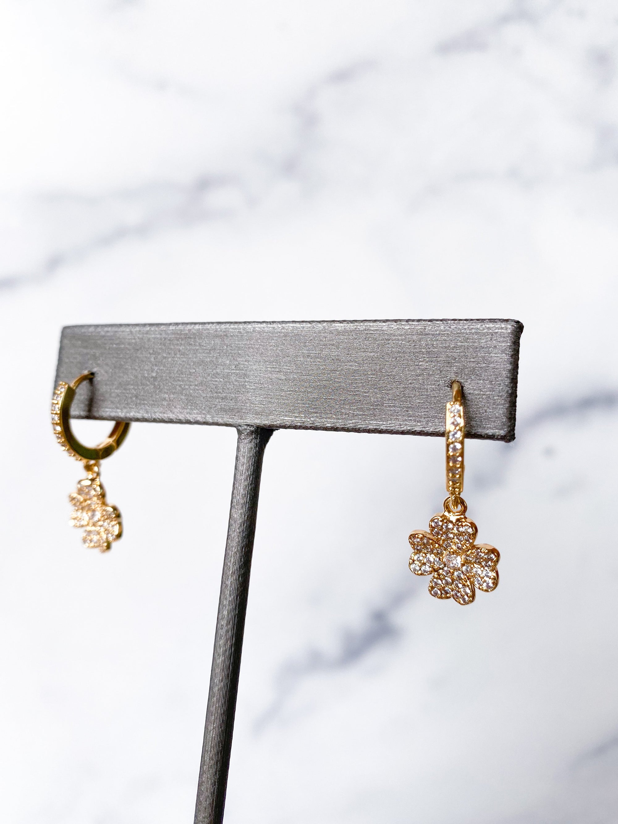 Crystal Shamrock Earrings