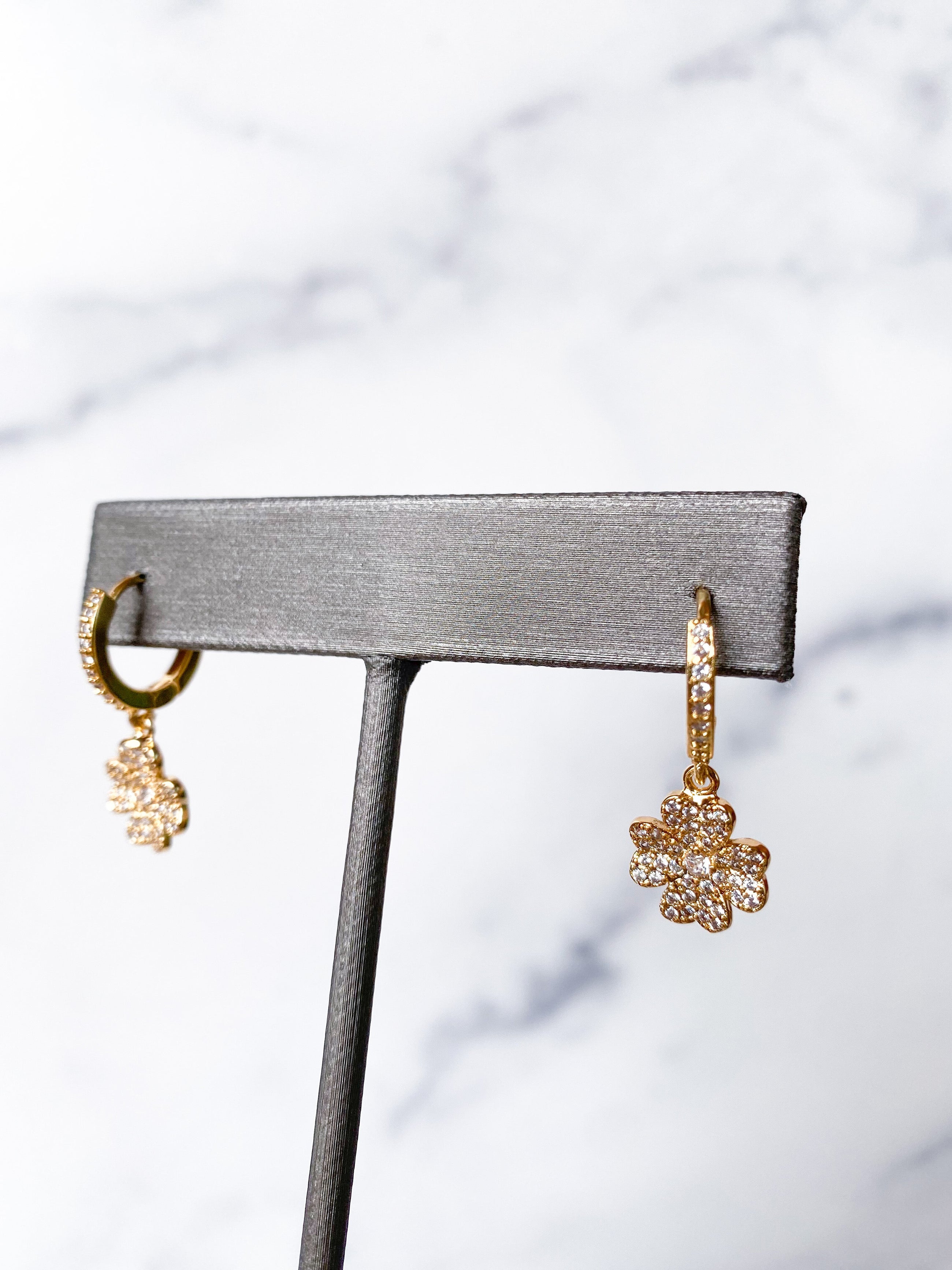 Crystal Shamrock Earrings