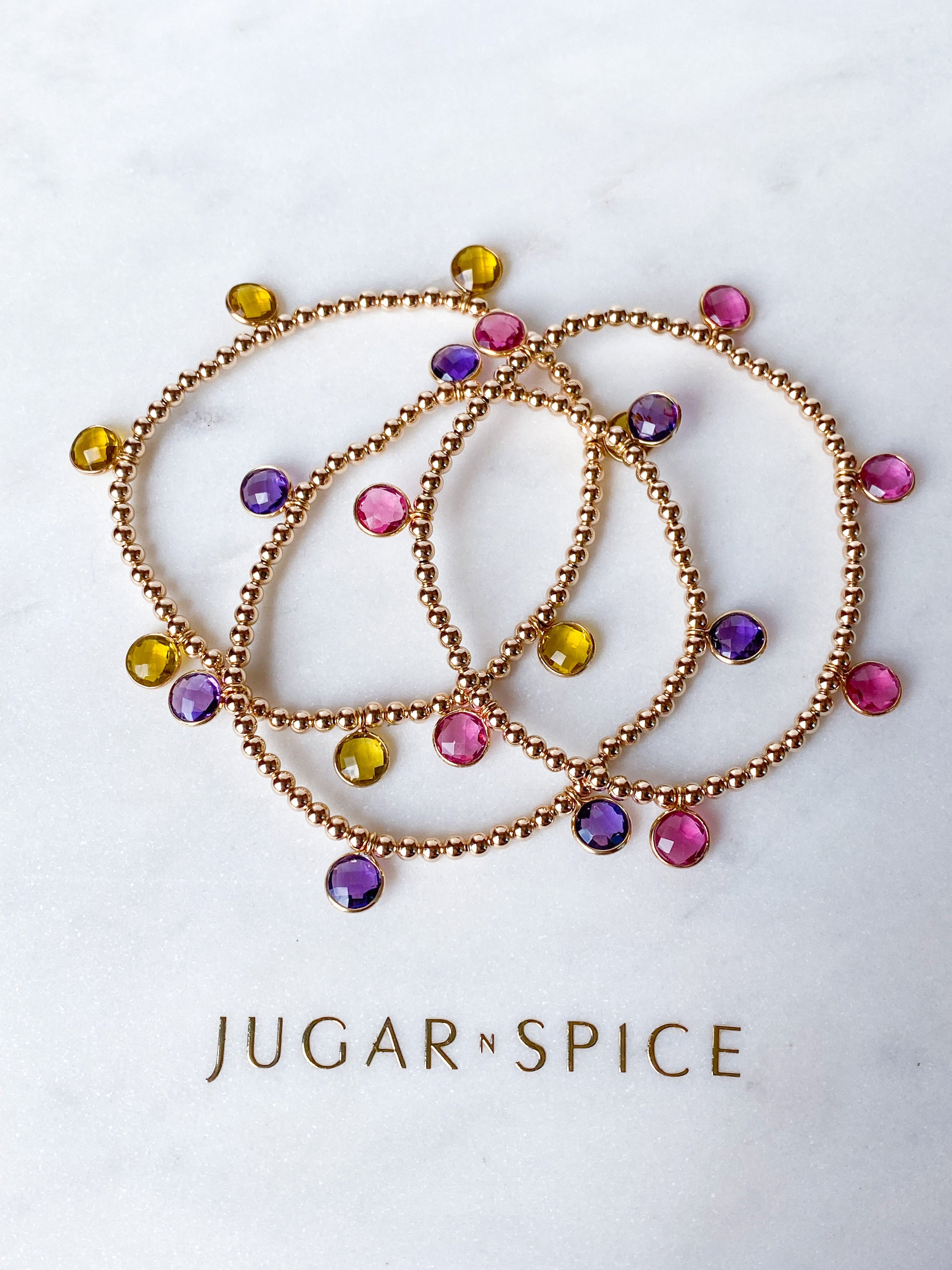 Amethyst Drop Bracelet