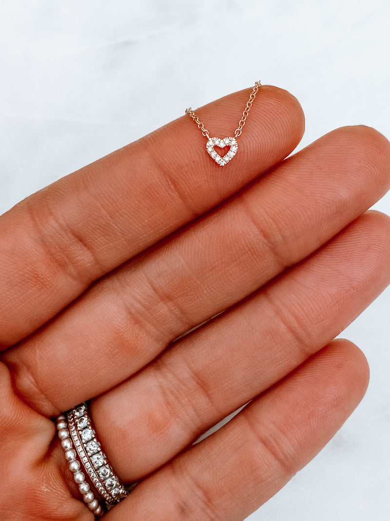 Nano Diamond Heart Necklace