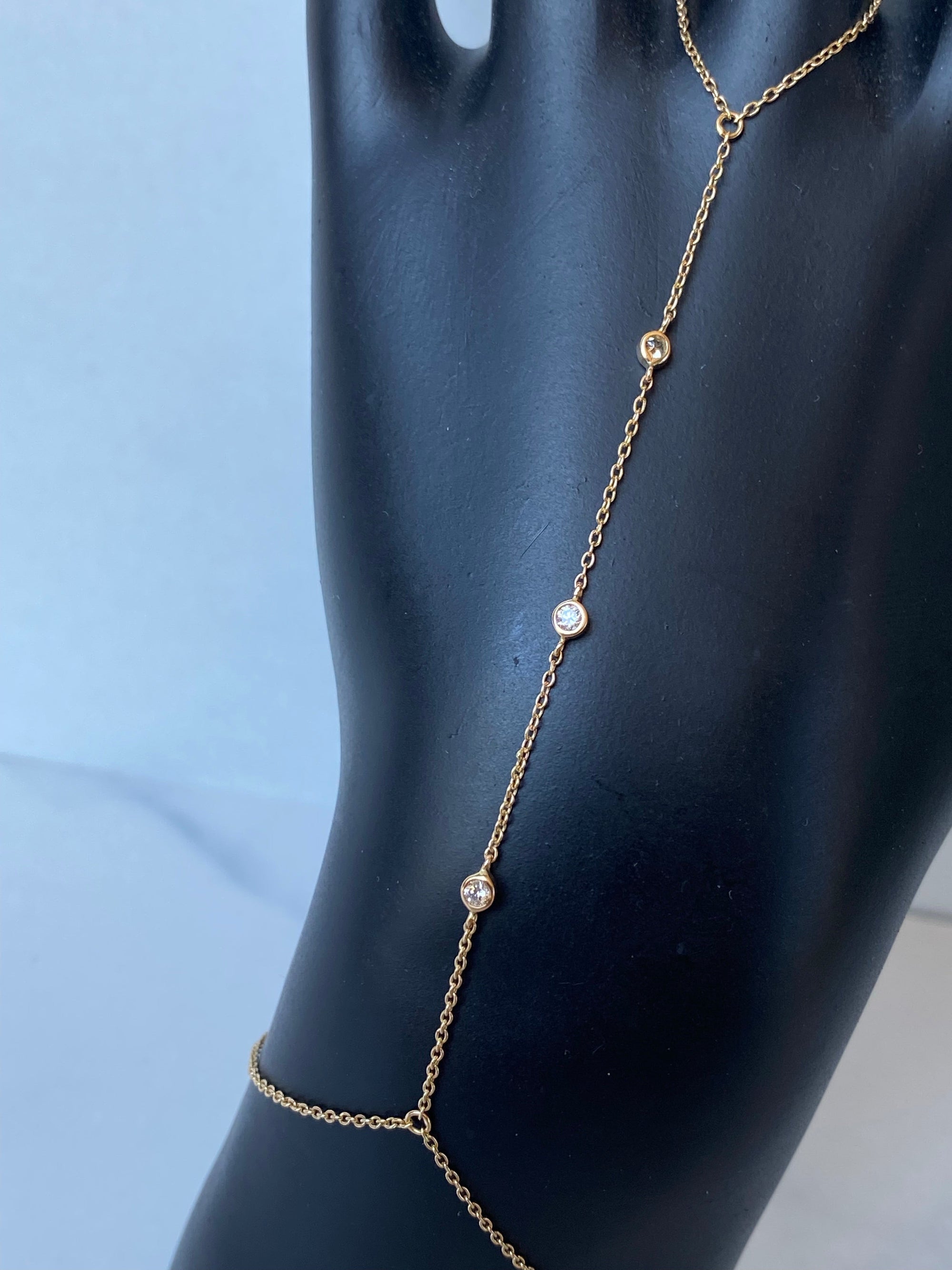 Trio Diamond Finger Bracelet