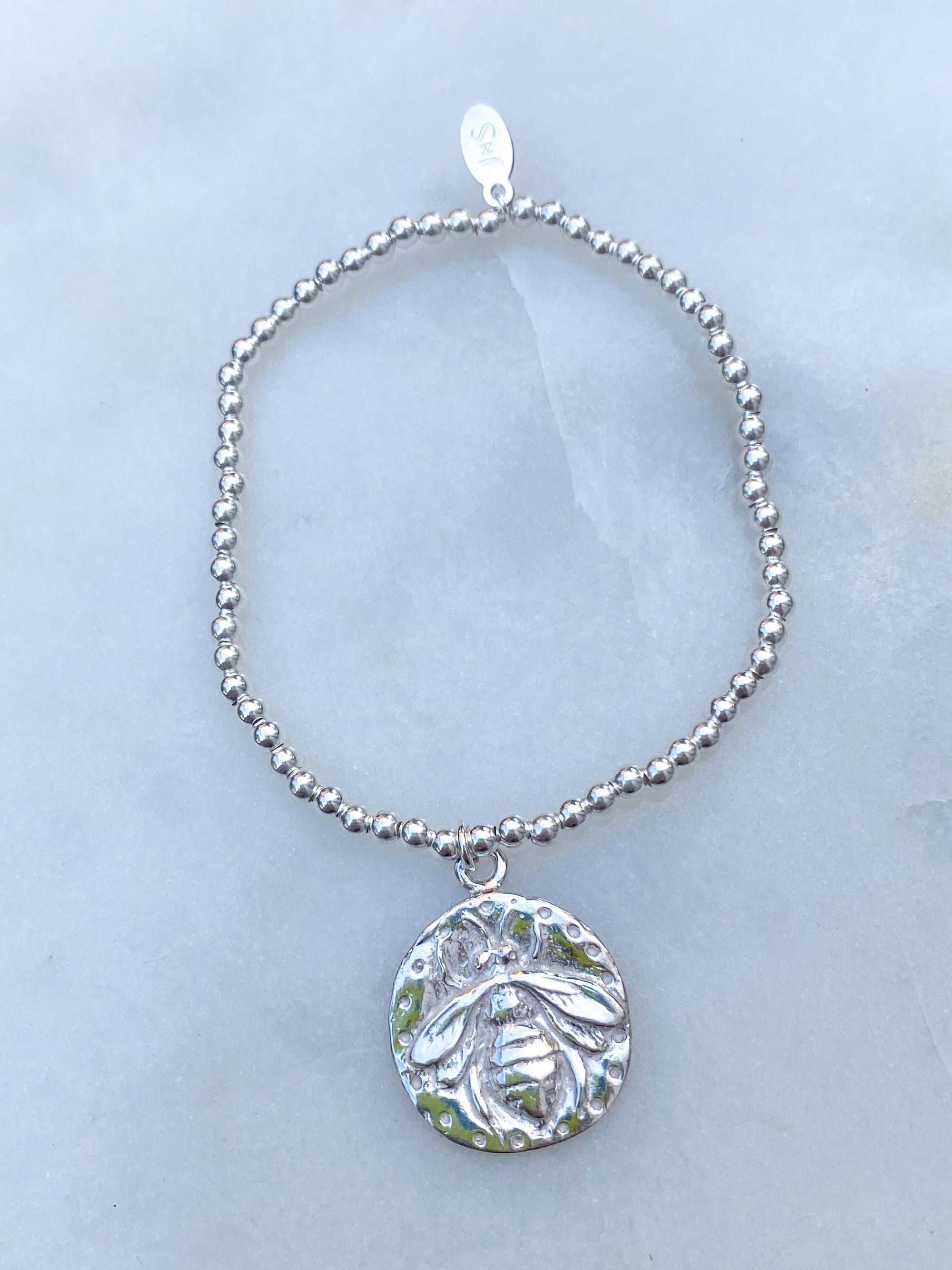 Silver Queen Bee Bracelet