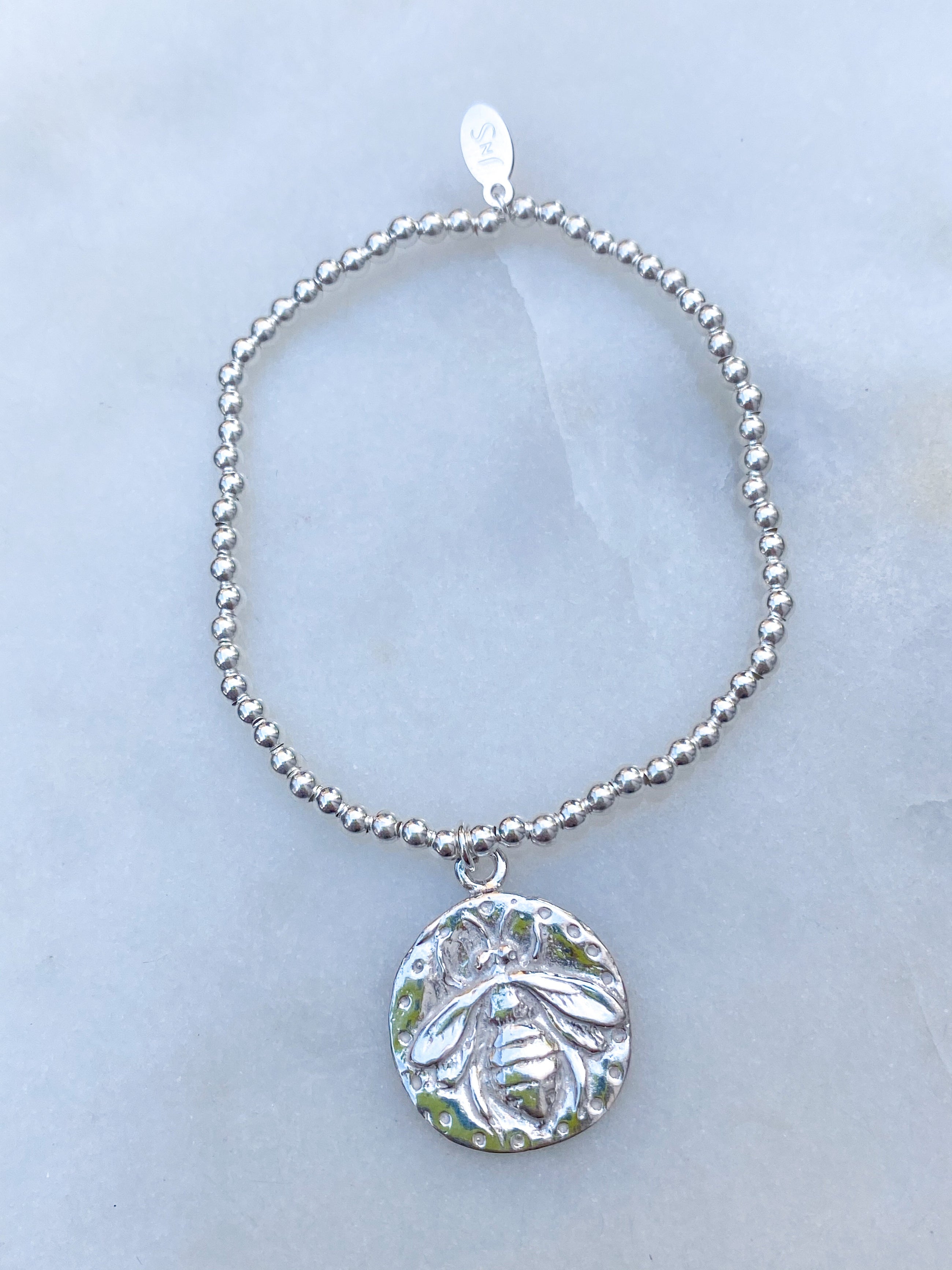 Silver Queen Bee Bracelet