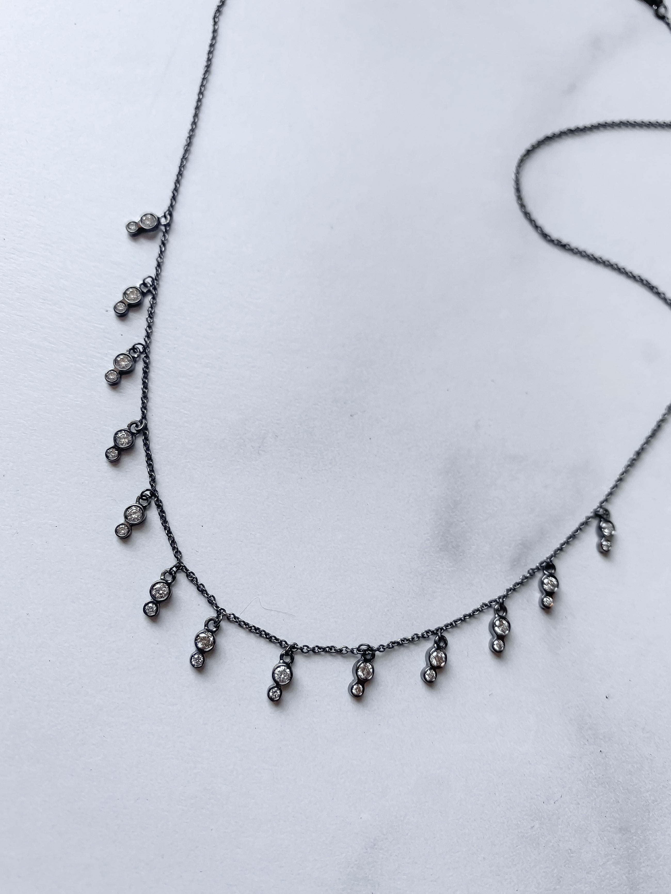 Black Diamond Shaker Necklace