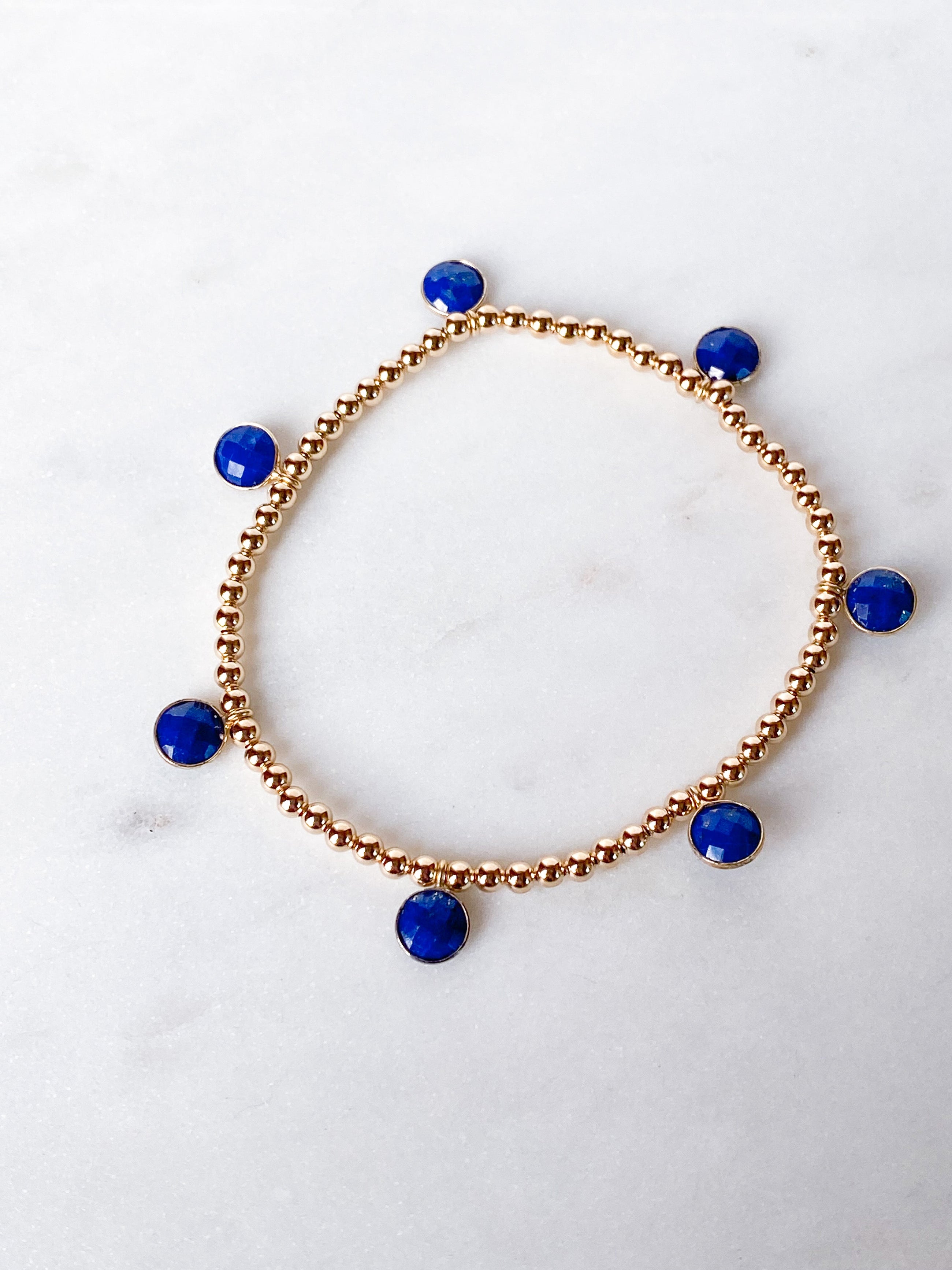 Lapis Drop Bracelet