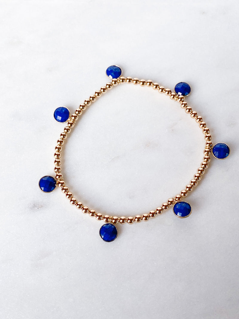 Lapis Drop Bracelet