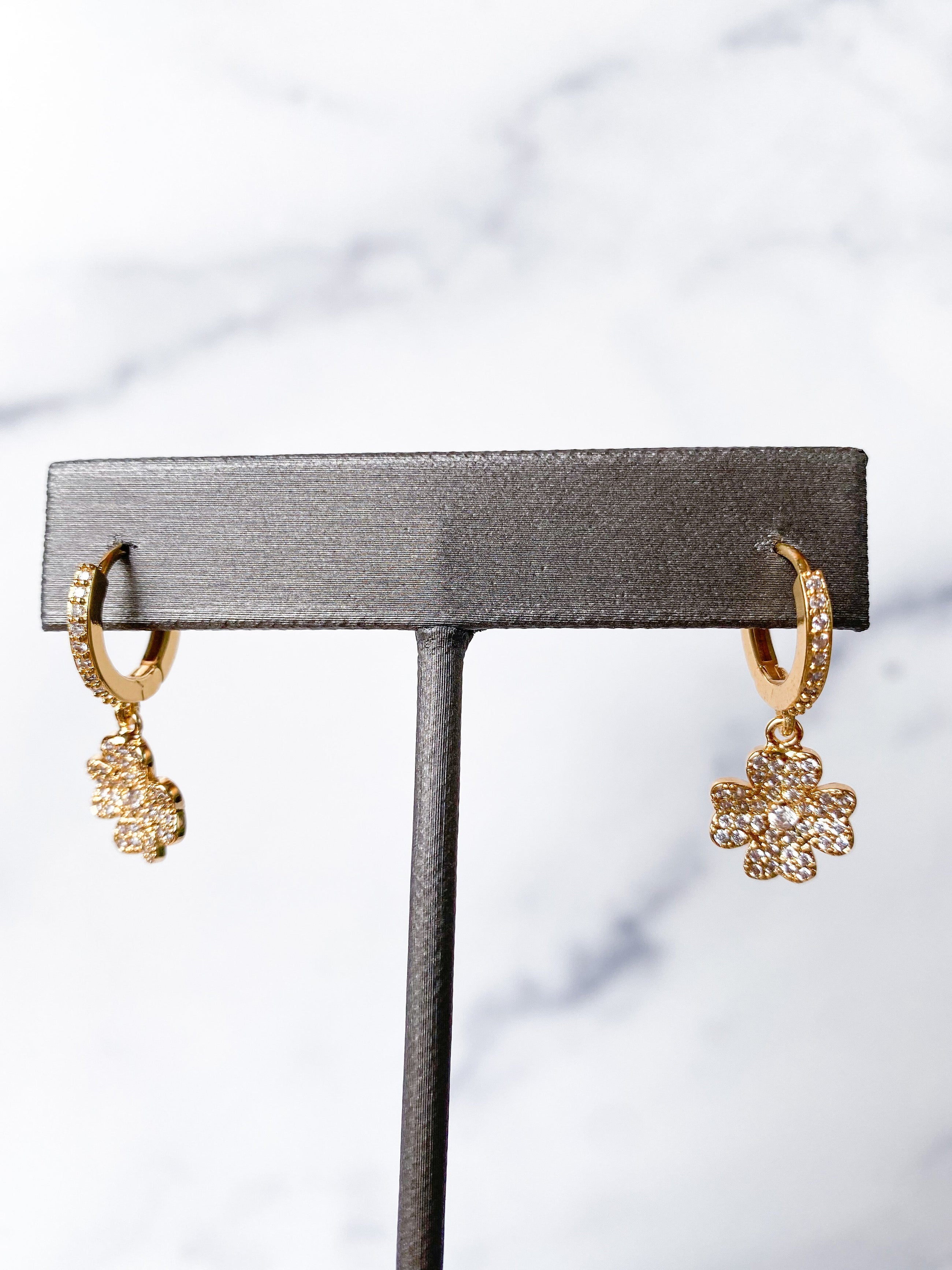 Crystal Shamrock Earrings