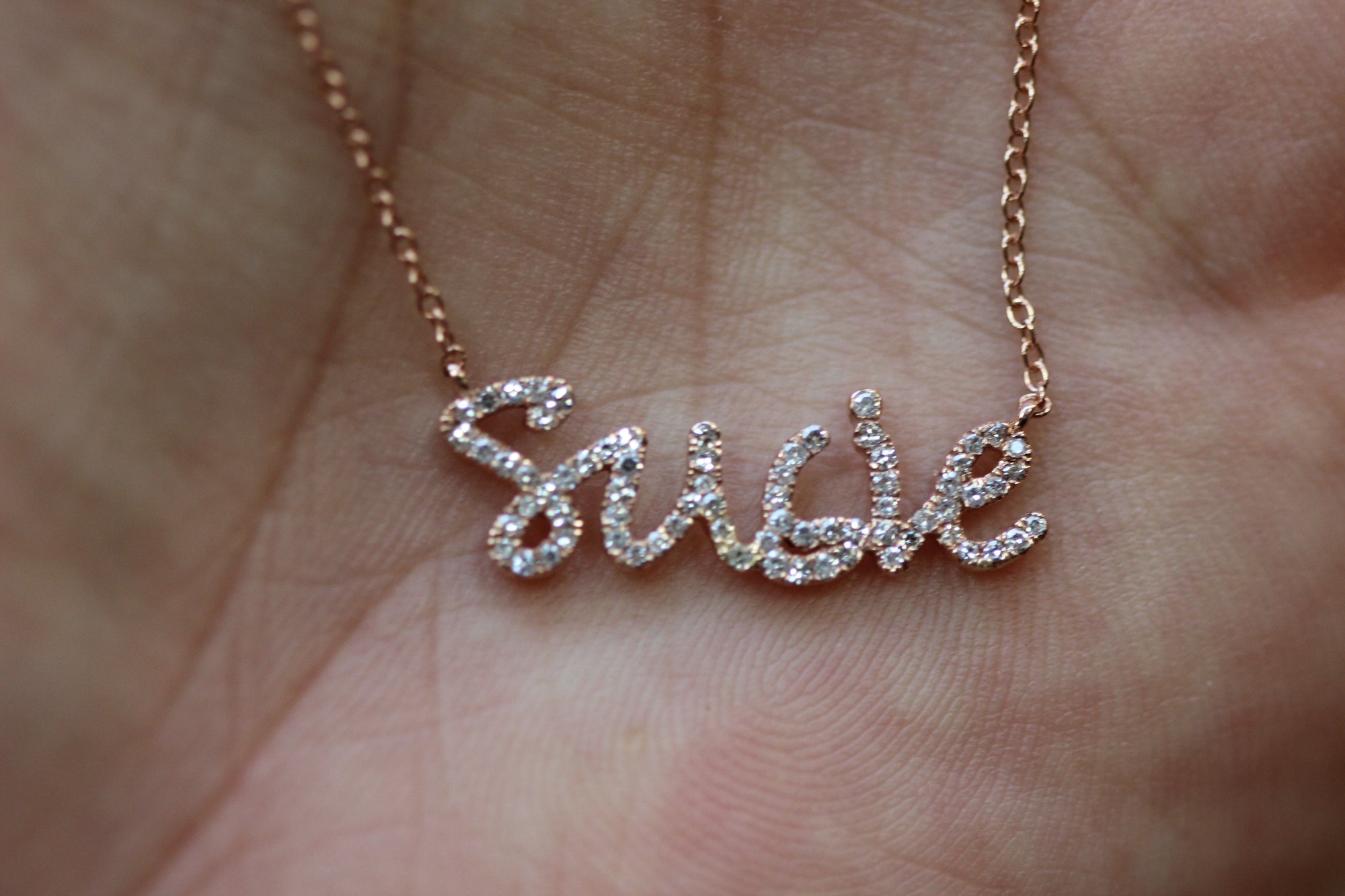 Custom Diamond Name Necklace
