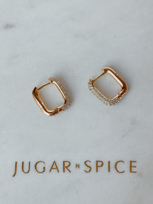 Crystal Rectangle Hoops