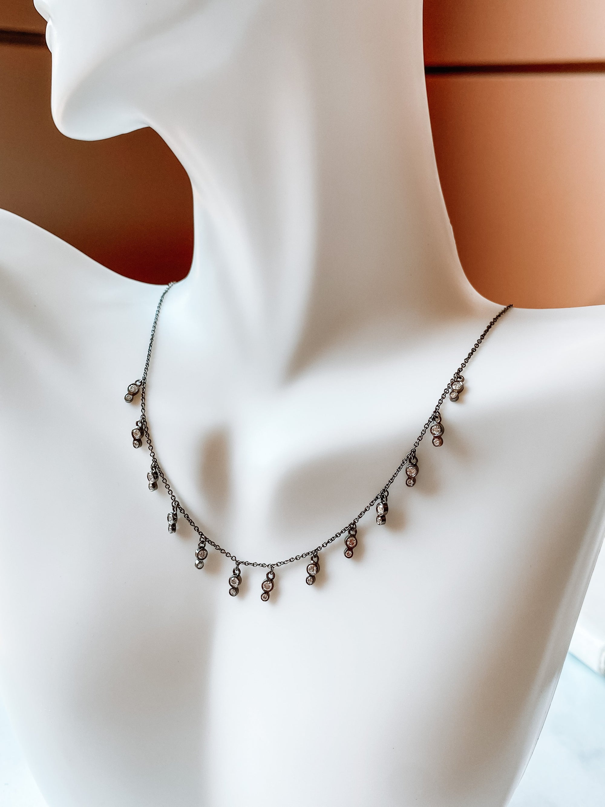 Black Diamond Shaker Necklace