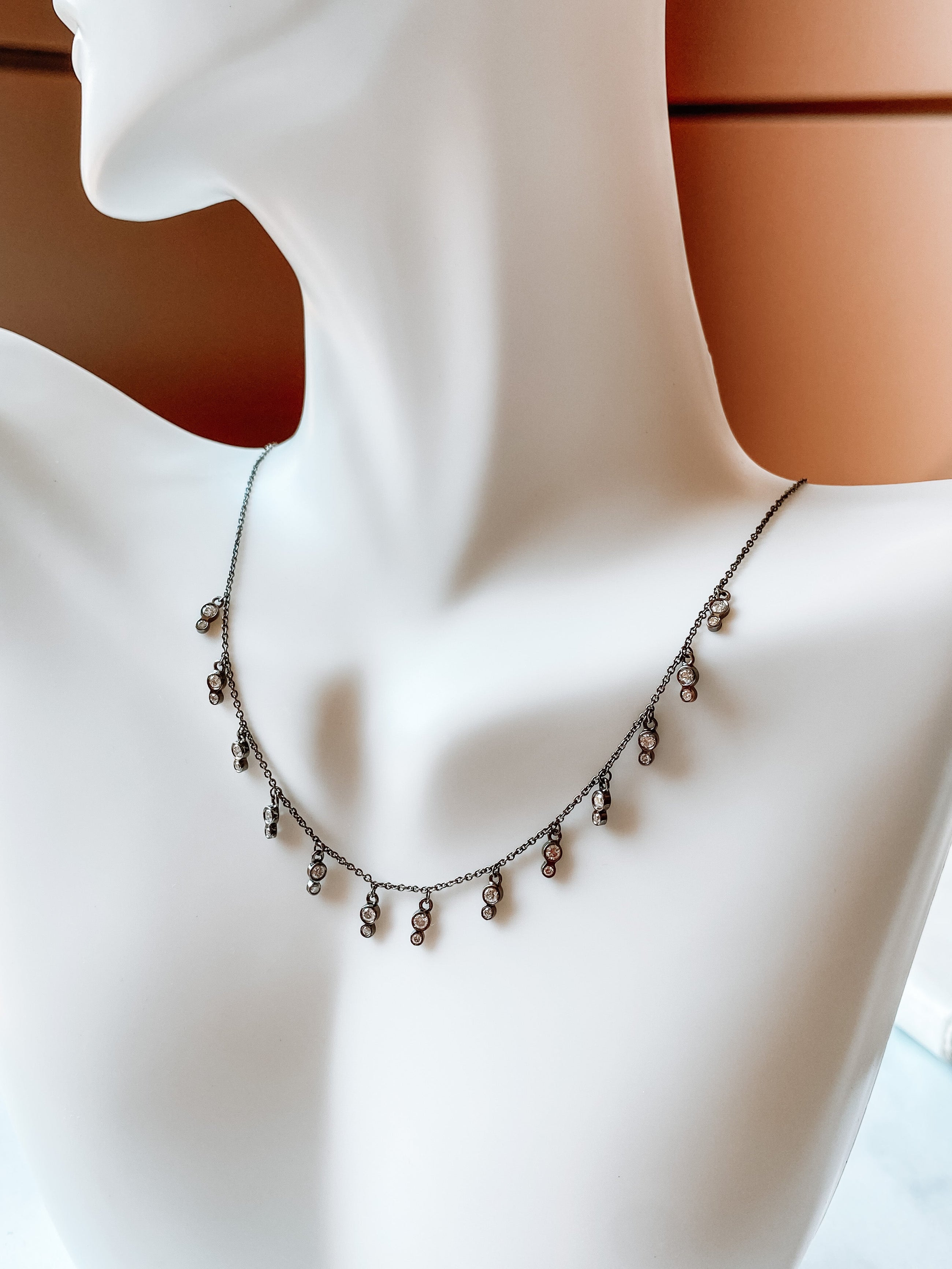 Black Diamond Shaker Necklace