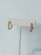 Crystal Rectangle Hoops