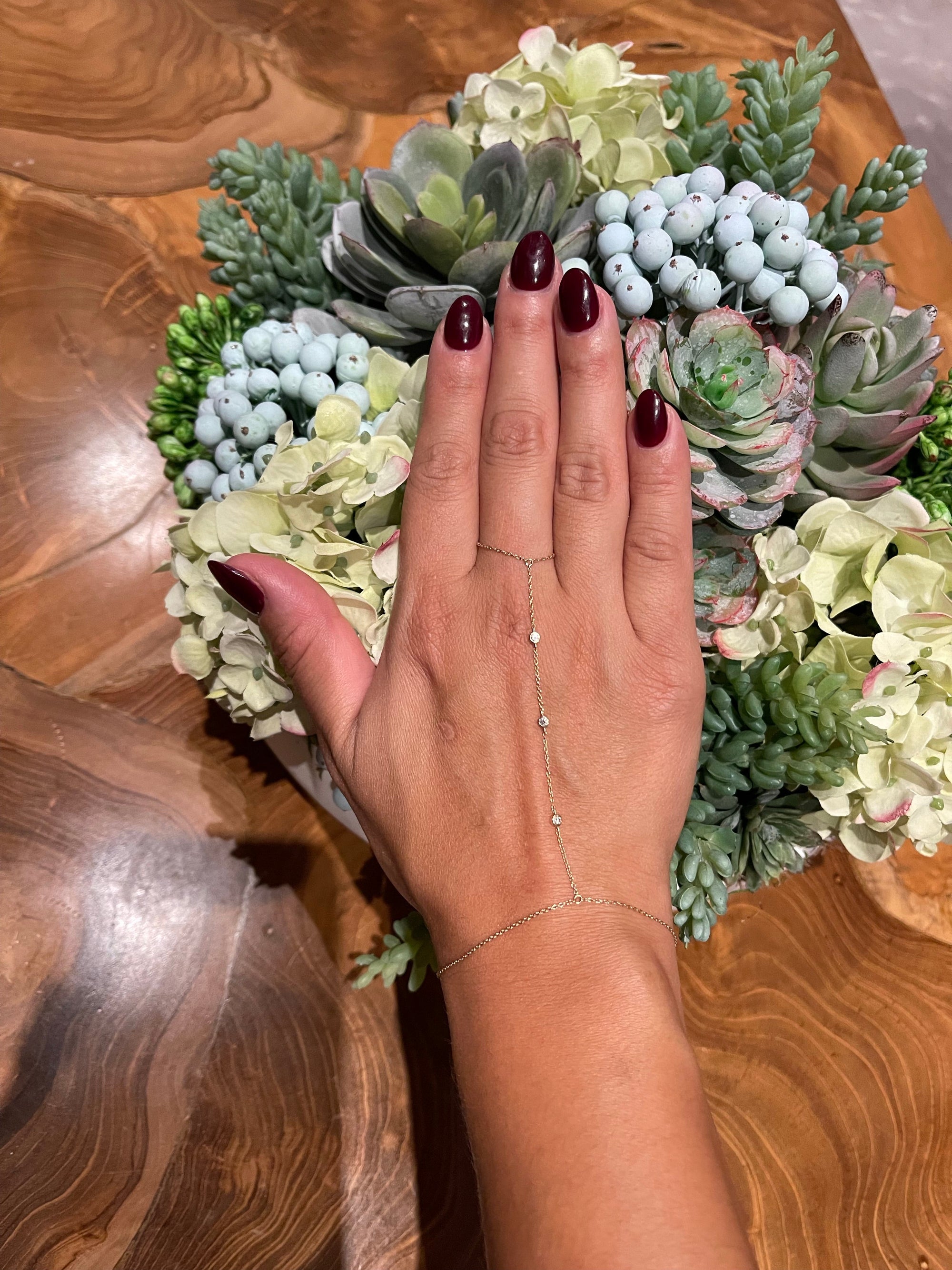 Trio Diamond Finger Bracelet
