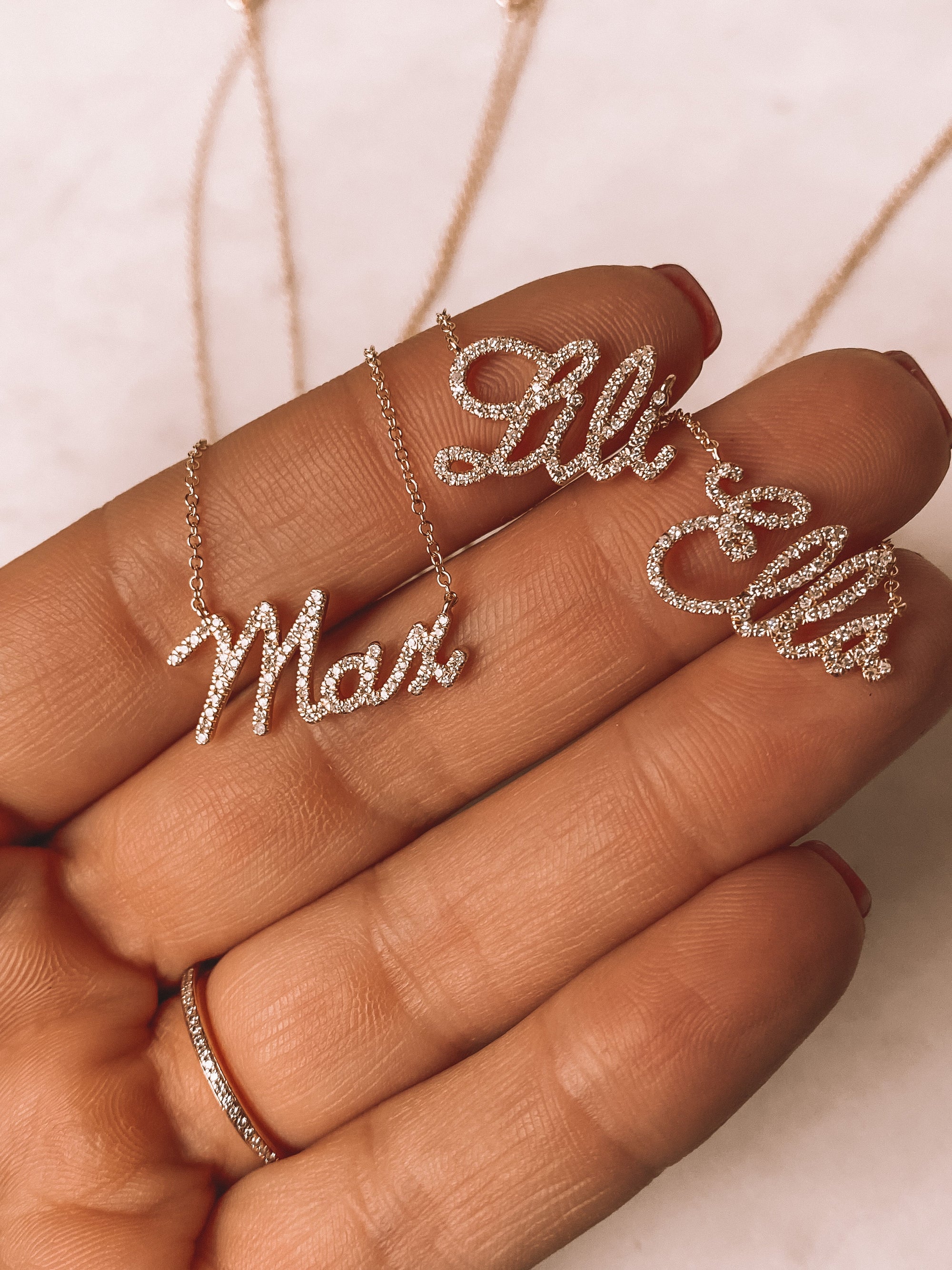 Custom Diamond Name Necklace