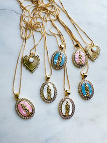 Opal Mary Necklaces