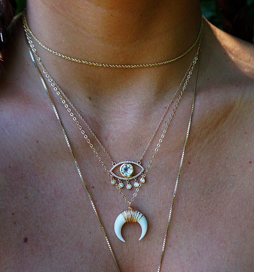 Diamond Eye Shaker Necklace