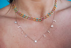 Rainbow Enamel Curb Necklace
