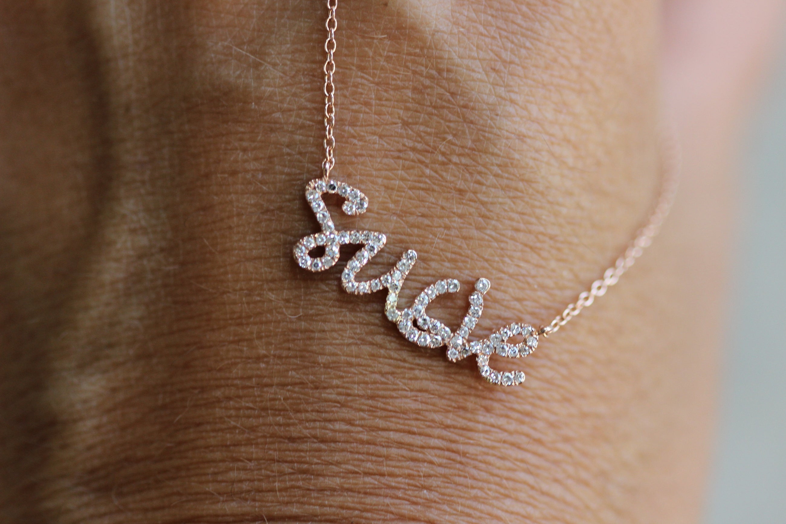 Custom Diamond Name Necklace