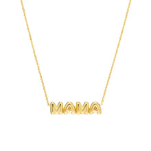 Puffy Gold MAMA Necklace