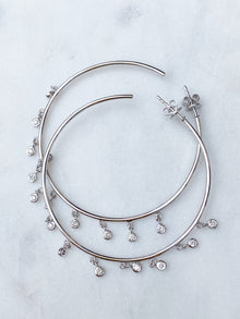 Diamond Shaker Hoop Earrings