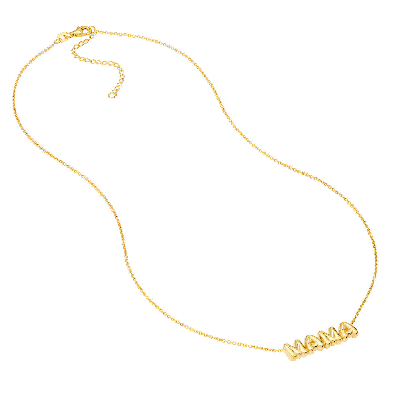 Puffy Gold MAMA Necklace
