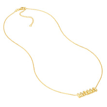 Puffy Gold MAMA Necklace