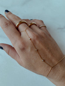 Trio Diamond Finger Bracelet
