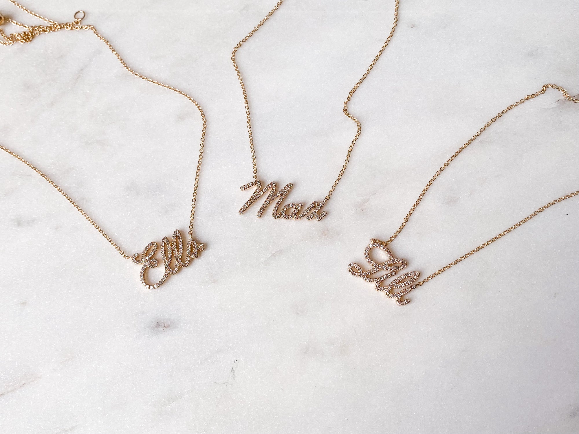 Custom Diamond Name Necklace
