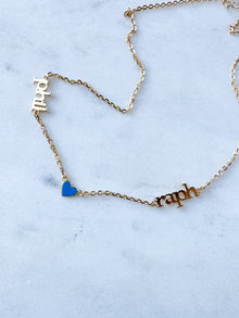 Two Name Heart Necklace