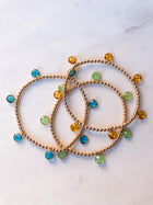 Green Chalcedony Drop Bracelet