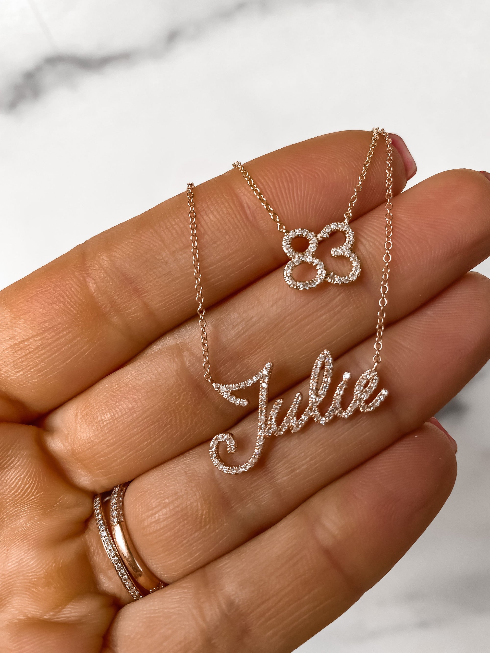 Custom Diamond Name Necklace