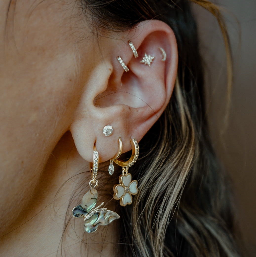 Abalone Butterfly Earrings