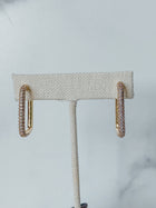 Crystal Rectangle Hoops