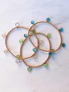 Green Chalcedony Drop Bracelet