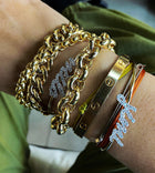 Gold Chain Bracelet ~ Curb