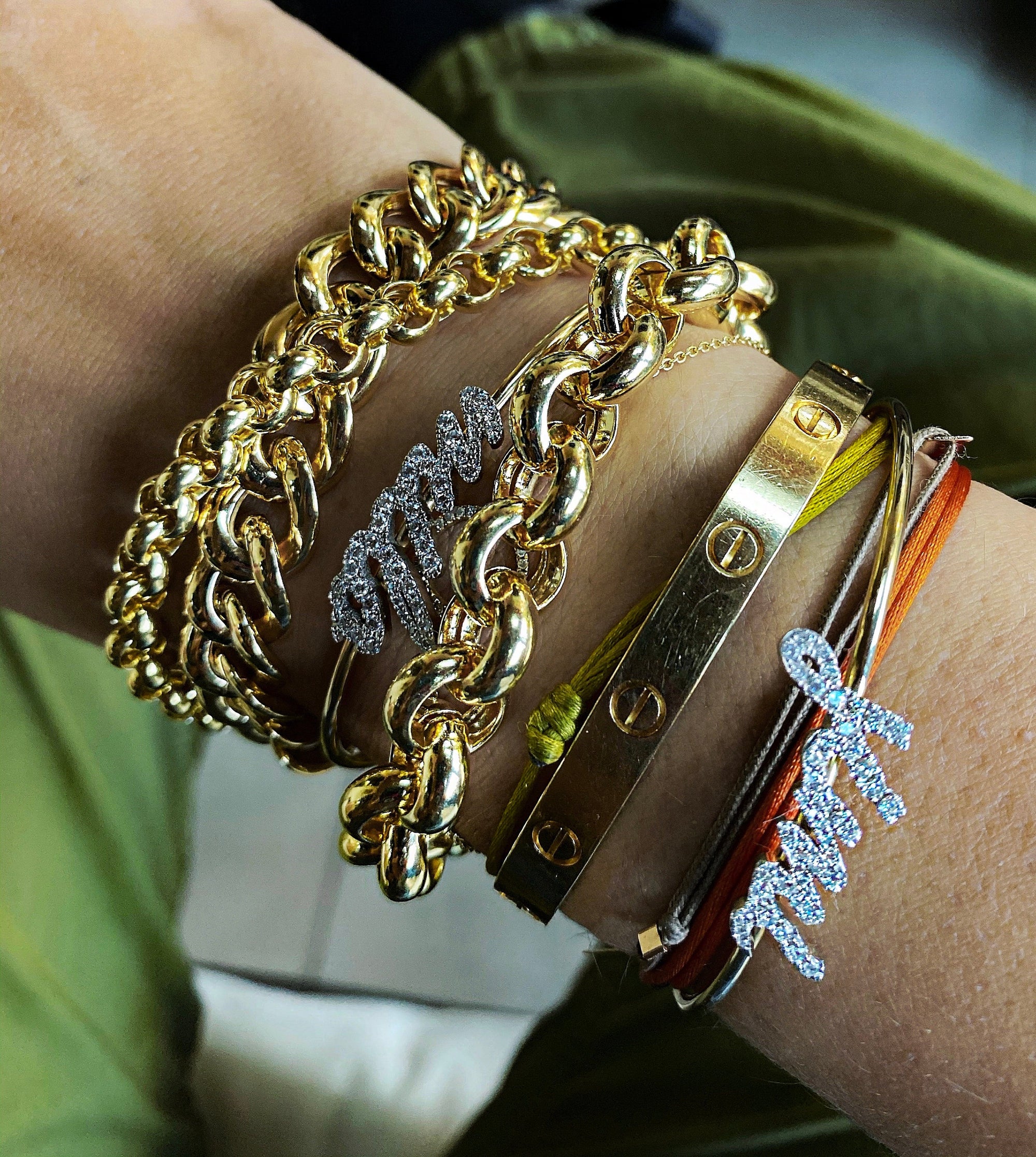 Gold Chain Bracelet ~ Curb