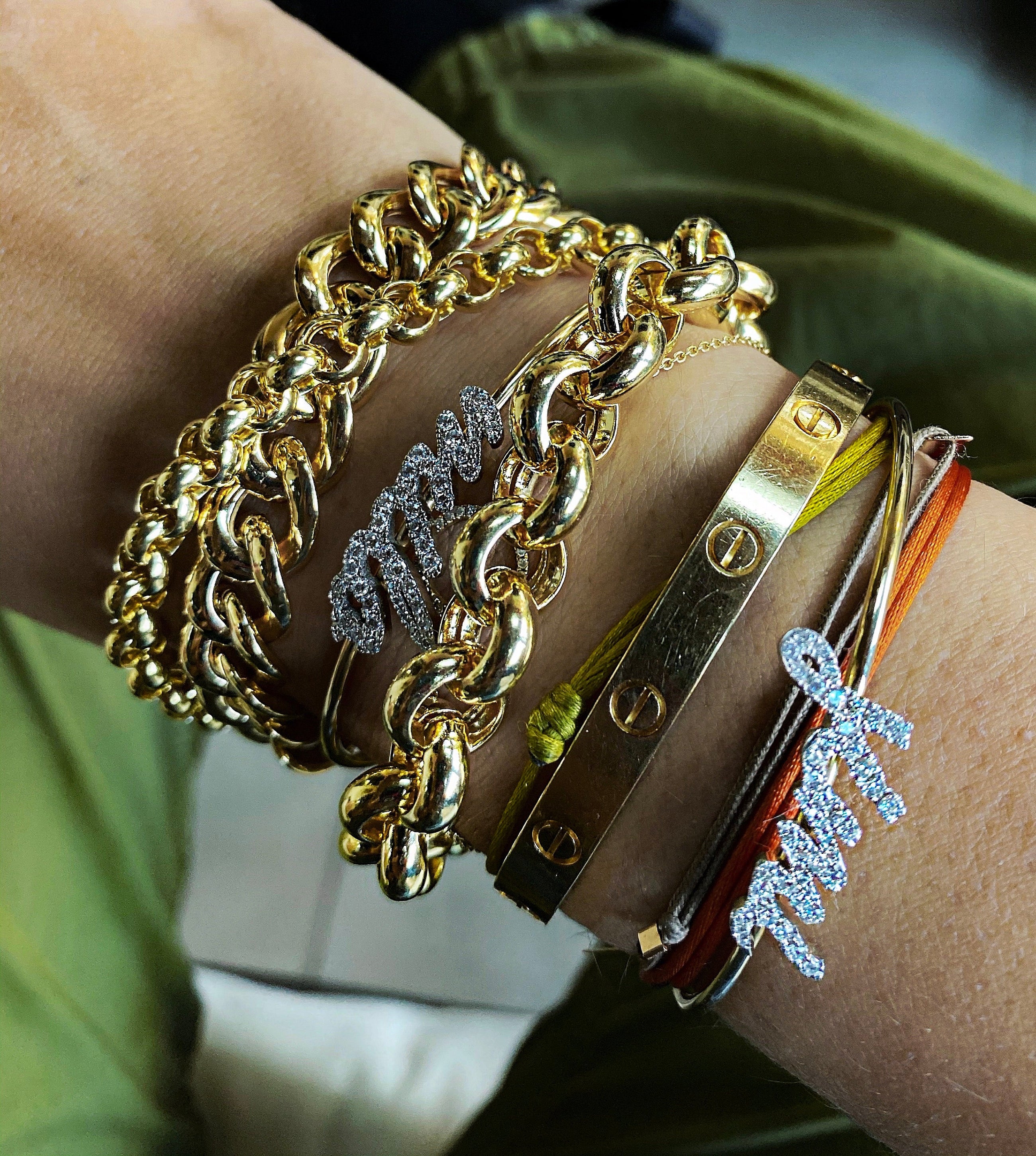 Gold Chain Bracelet ~ Curb