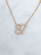 Custom Diamond Number Necklace
