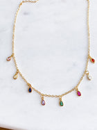 Crystal Rainbow Drop Necklace