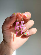 Pink Bolt Earrings