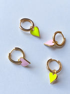 Enamel Heart Earrings