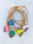 Vintage Rainbow Heart Bracelet