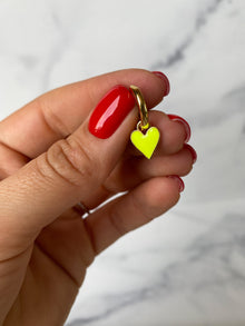 Enamel Heart Earrings