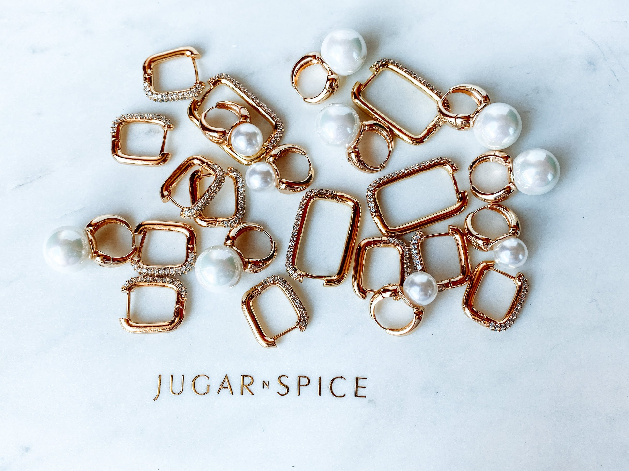Mother of Pearl Hoops