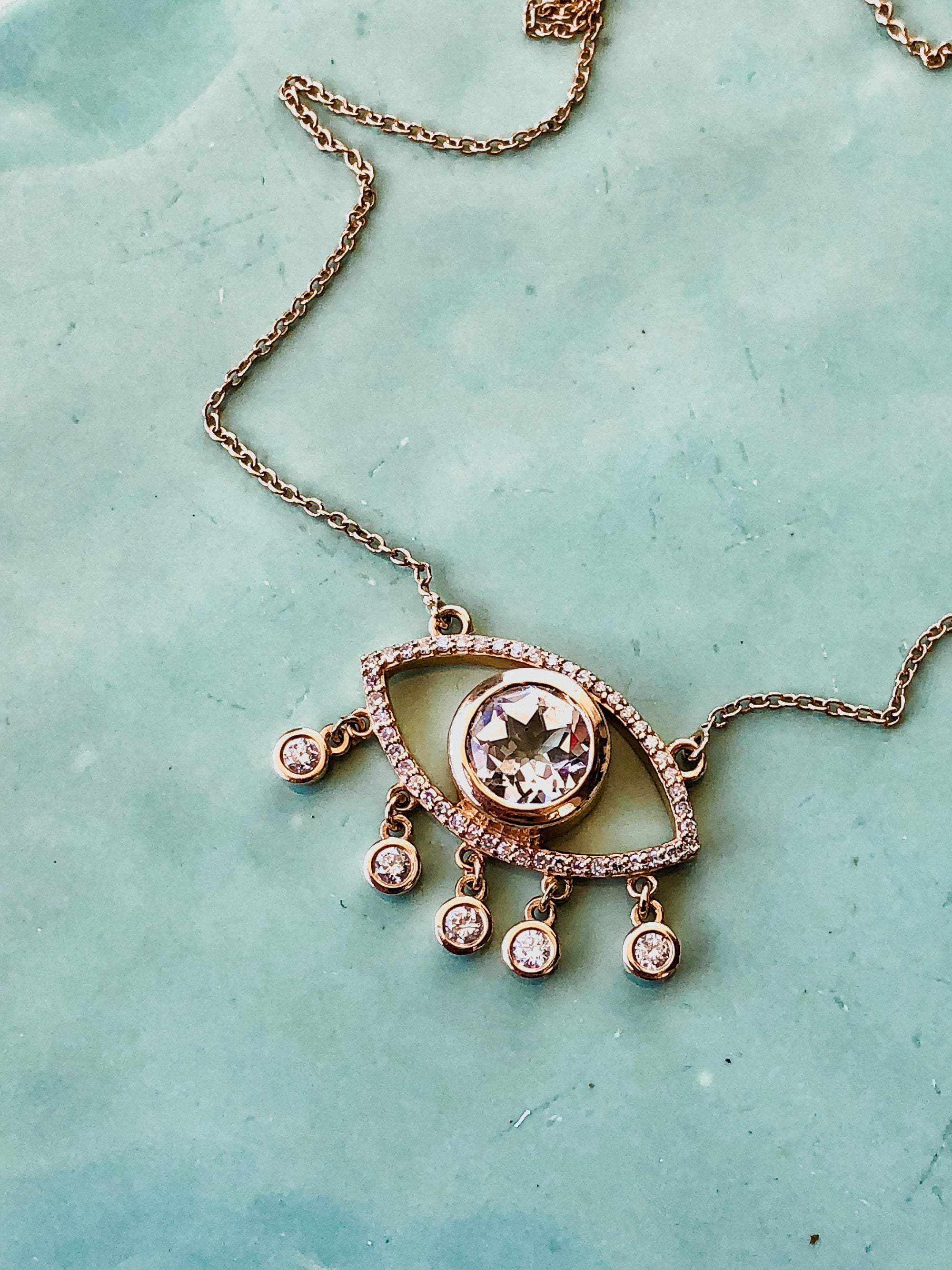 Diamond Eye Shaker Necklace