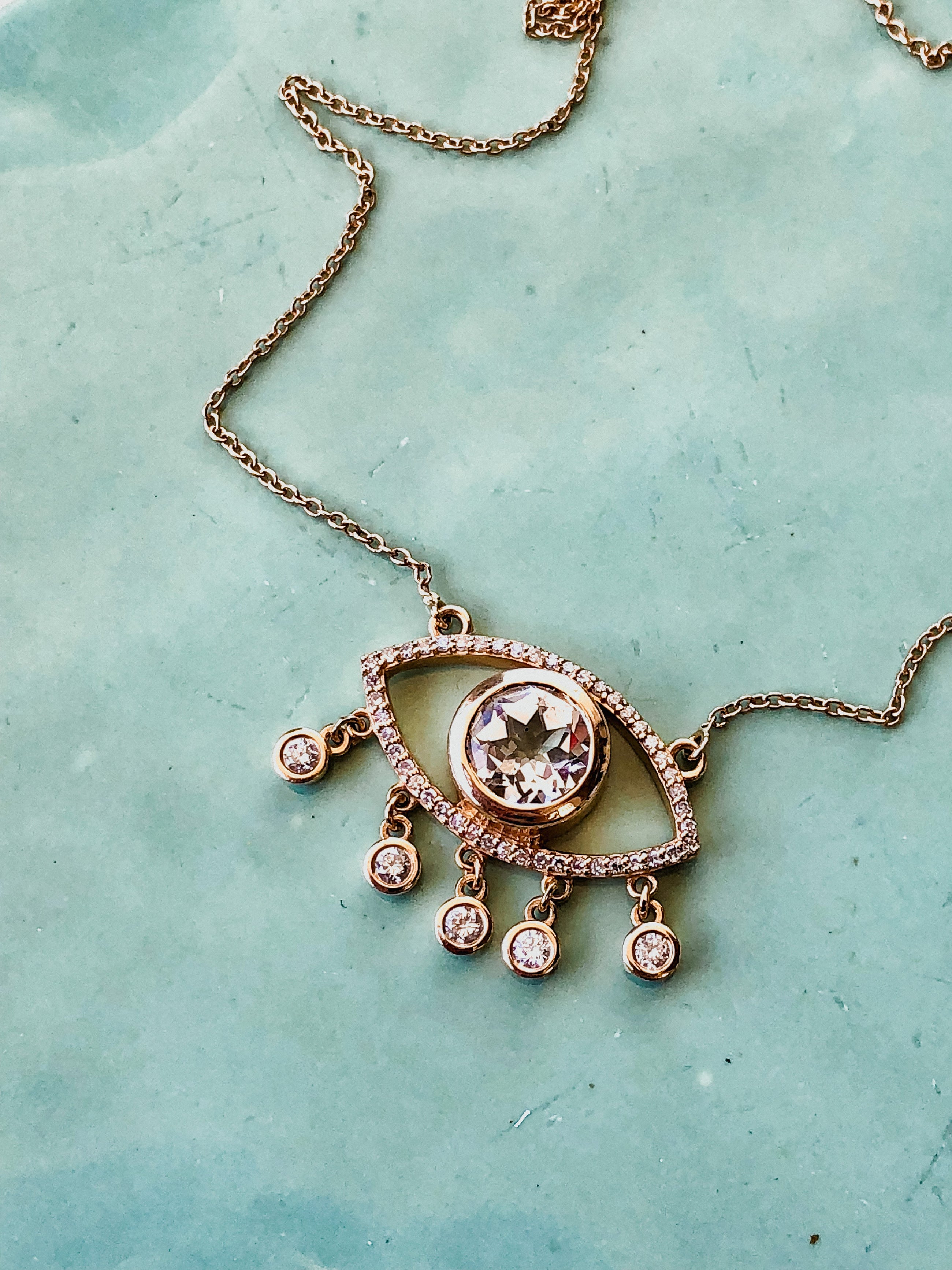 Diamond Eye Shaker Necklace