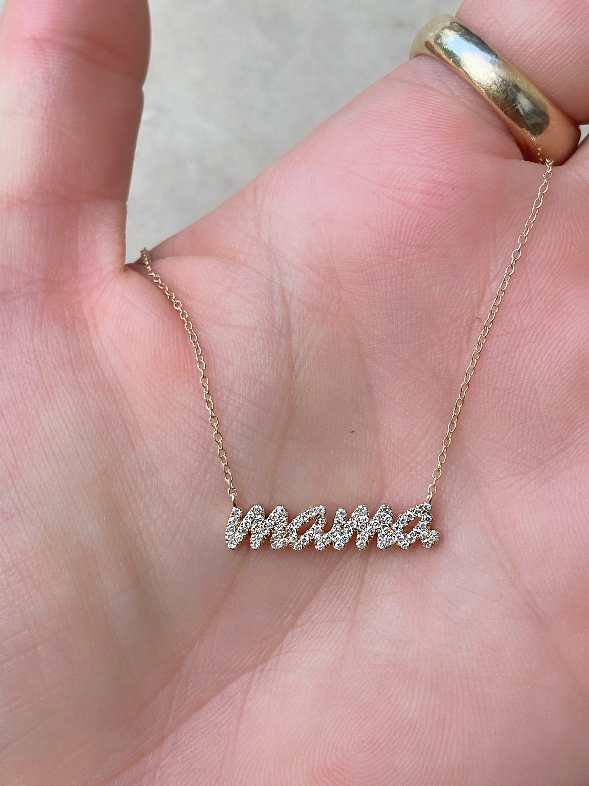 Diamond MAMA Necklace