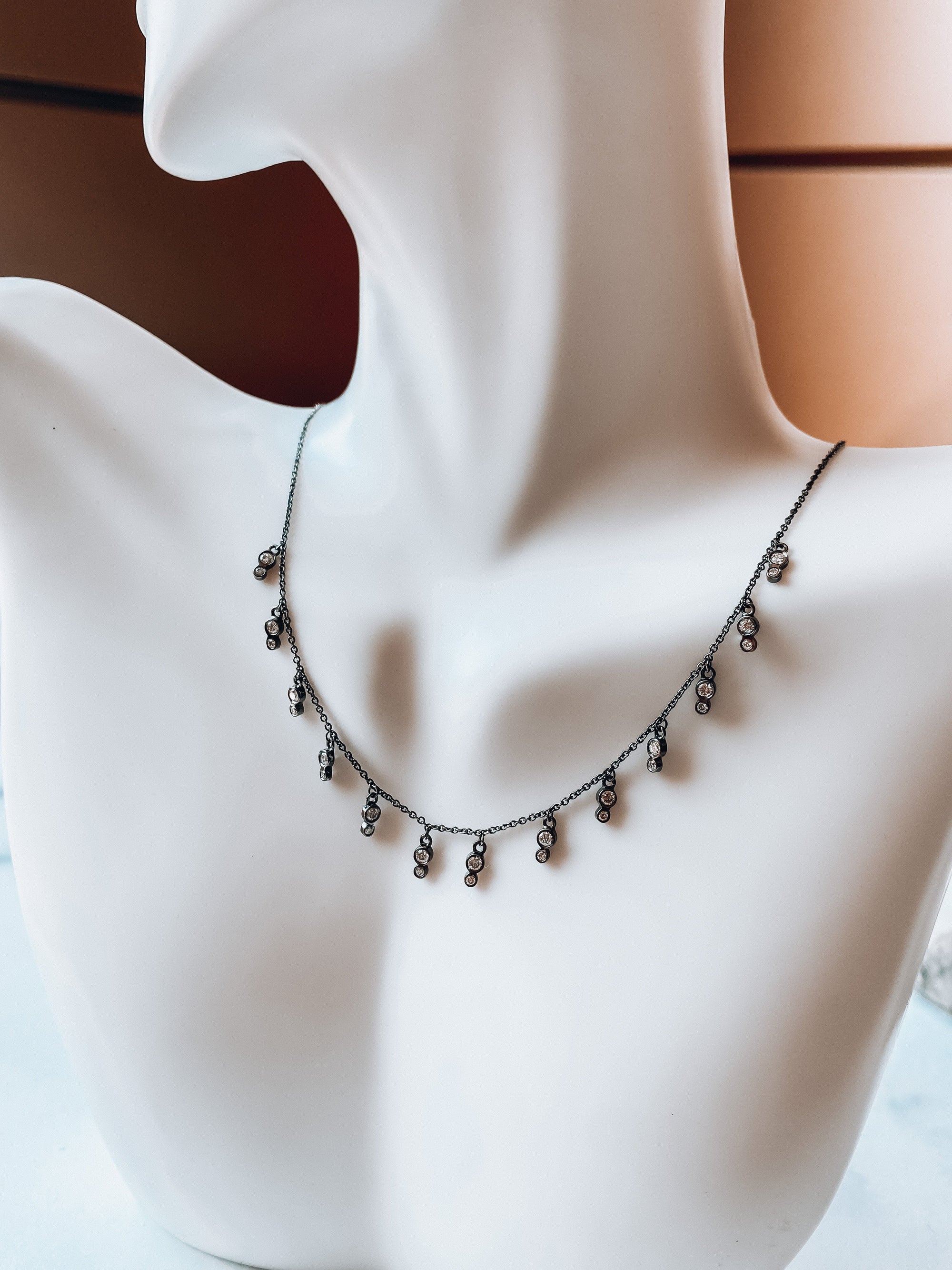 Black Diamond Shaker Necklace